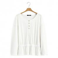 [VT]森女织花裙摆长袖T恤(女款) 米白色